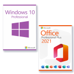 Vorteilspaket Microsoft Windows 10 Professional & Microsoft Office 2021 Professional Plus Lizenz für 3 PC