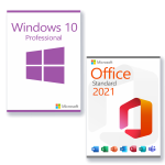 Vorteilspaket Microsoft Windows 10 Professional & Microsoft Office 2021 Standard Lizenz für 3 PC