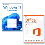 Vorteilspaket Microsoft Windows 11 Professional & Microsoft Office 2019 Professional Plus Lizenz für 3 PC
