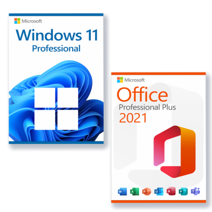 Vorteilspaket Microsoft Windows 11 Professional & Microsoft Office 2021 Professional Plus Lizenz für 3 PC