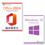 Microsoft Office 2024 Professional Plus + Microsoft Windows 10 Pro für 3 PC