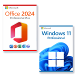 Microsoft Office 2024 Professional Plus + Microsoft Windows 11 Pro Lizenz für 3 PC